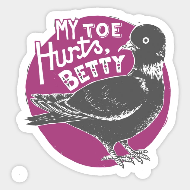 Betty Pigeon Sticker by Woah there Pickle